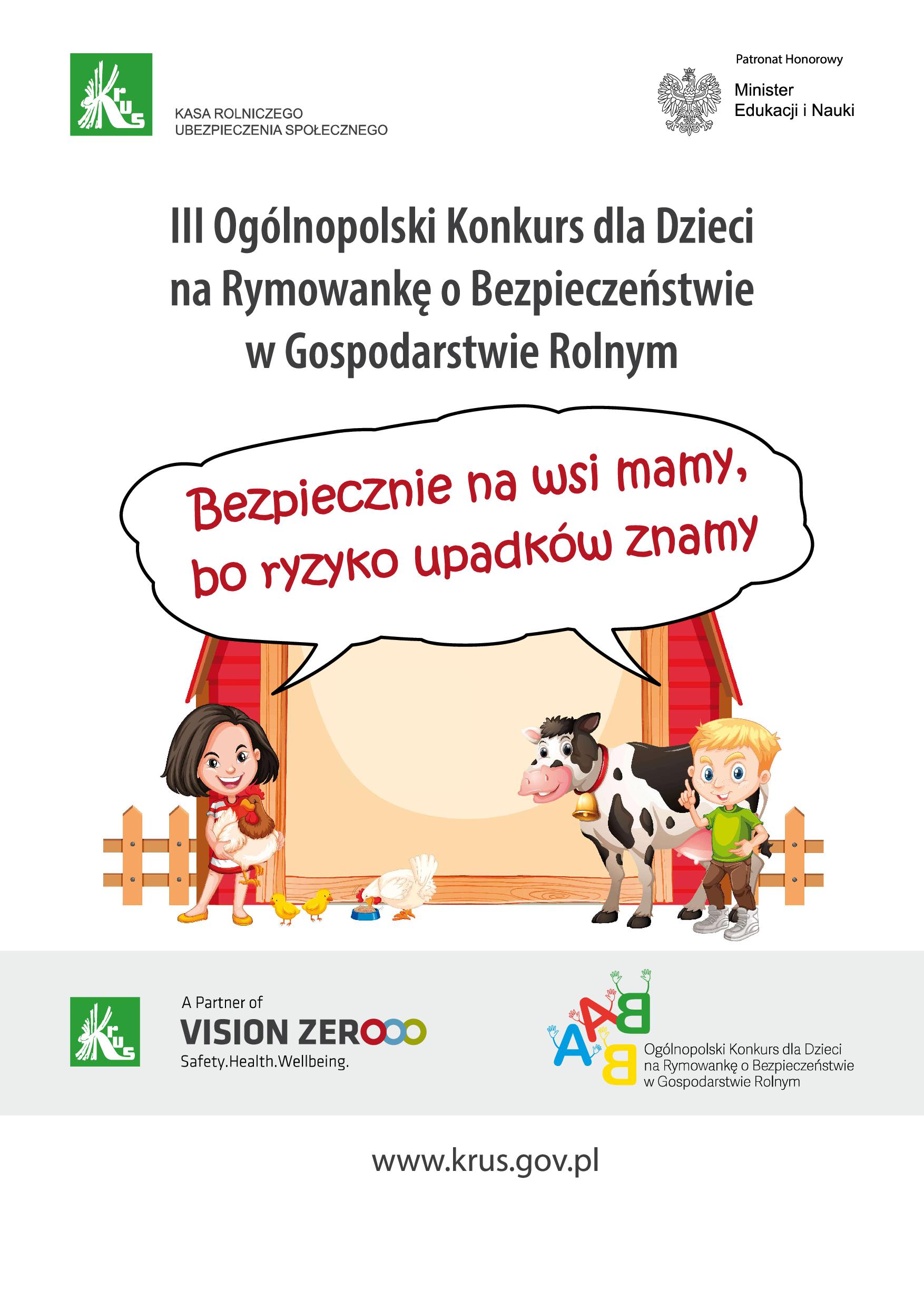 Ilustracja do informacji: KRUS ogłasza III Ogólnopolski Konkurs dla dzieci rolników na rymowankę